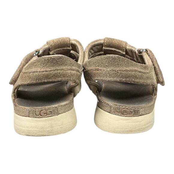 UGG Goldenstar Strap Big Kids Size 13 Light Tan Suede Multiple Strap Adjustable - Picture 6 of 10